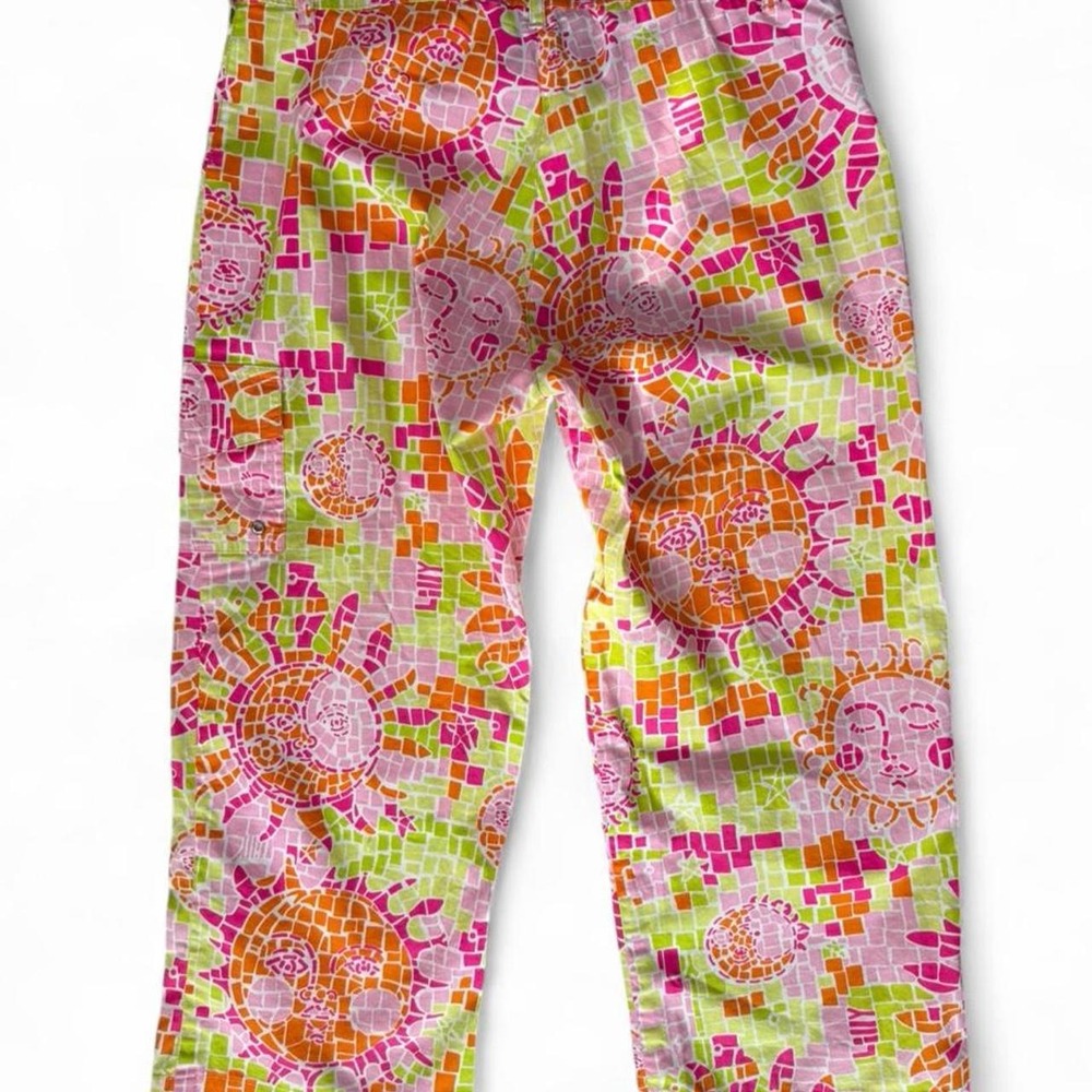 Lilly Pulitzer multicoloured mosaic print colorful capri pants - Picture 2 of 6